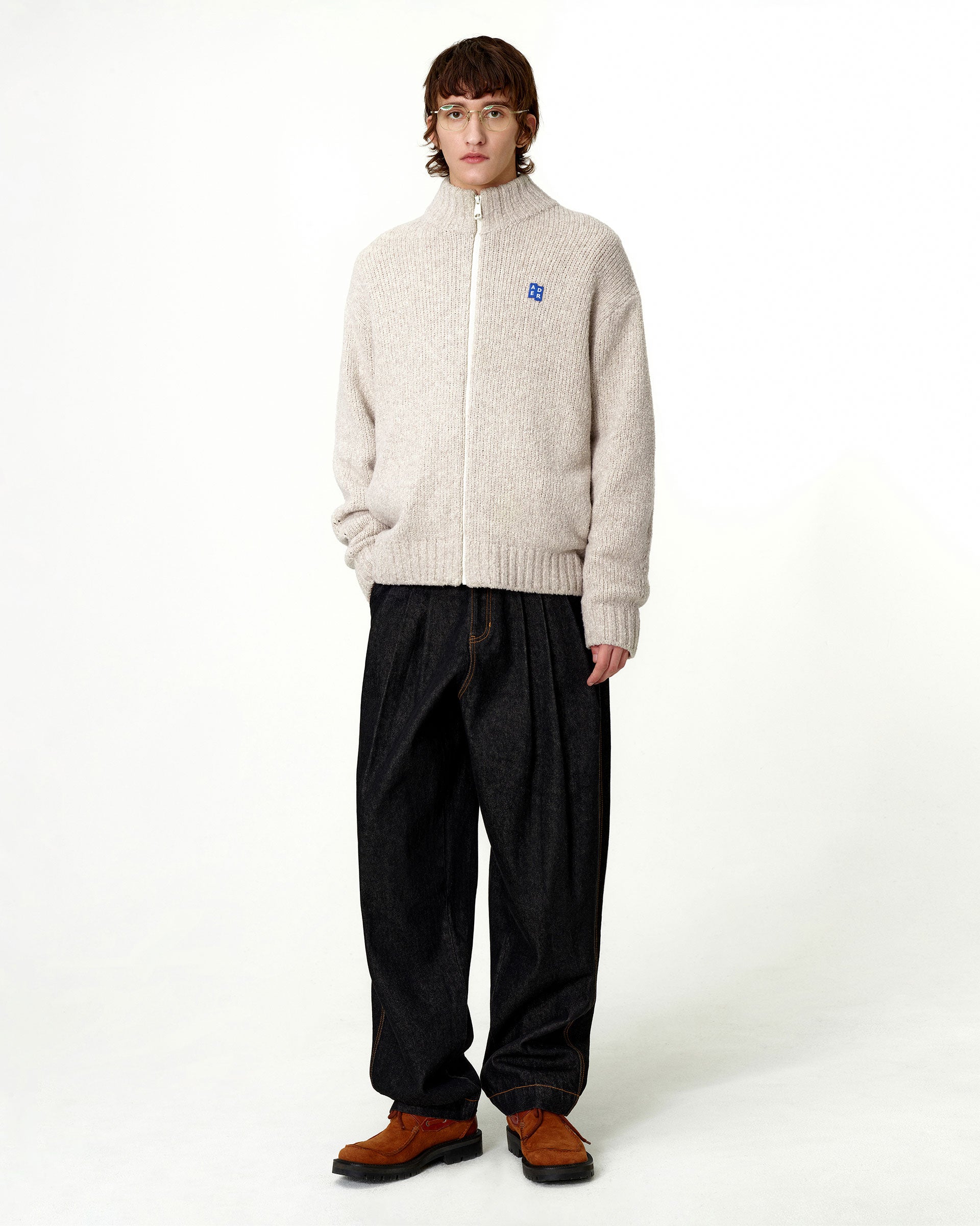 Sig; BL Tag knit zip-up 01