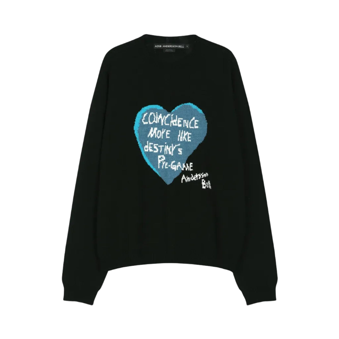 [Restock] BOY'S HEART MESSAGE CREW-NECK SWEATER atb1453m (BLACK)