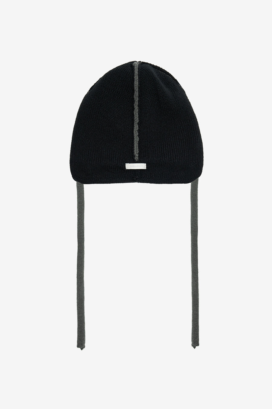 Layered Ear Cuff Beanie CHARCOAL