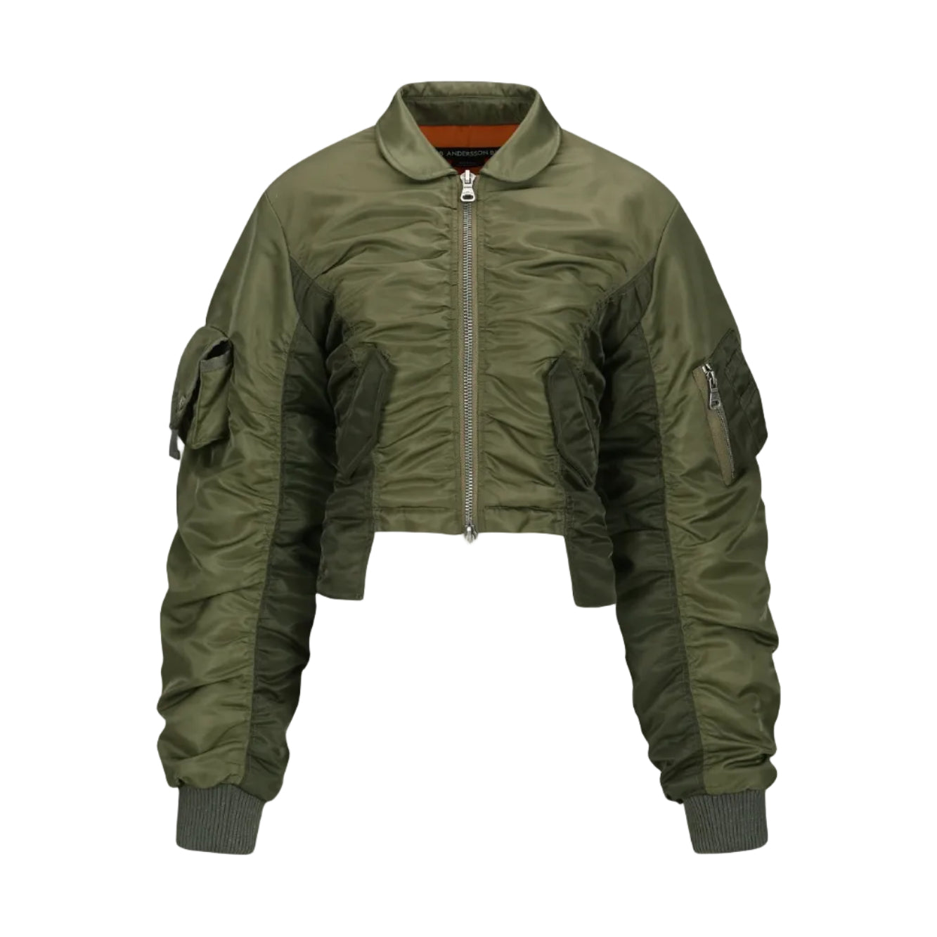 VITALINA LACE-UP BOMBER JACKET awa652w (KHAKI)