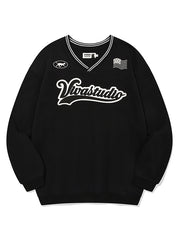 KIRSH X VIVASTUDIO OVER FIT VARSITY SWEATSHIRT [BLACK]