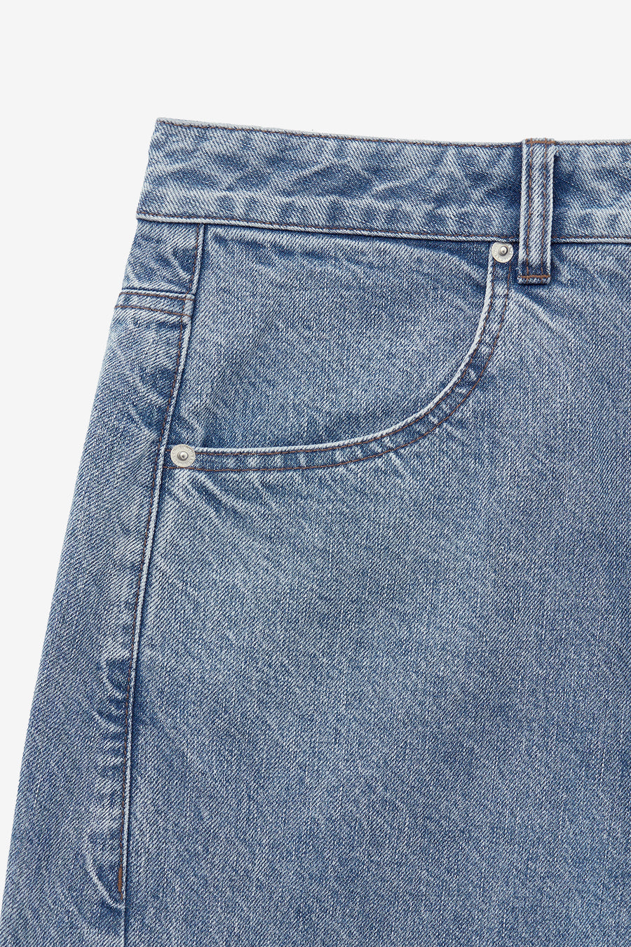 Curved Wide Jeans BLUE