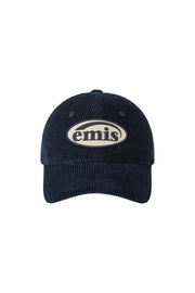 RUBBER PATCH CORDUROY BALL CAP - NAVY