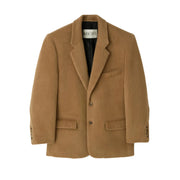 OVERSIZED LAMA WOOL PADDED JACKET (OCHRE)
