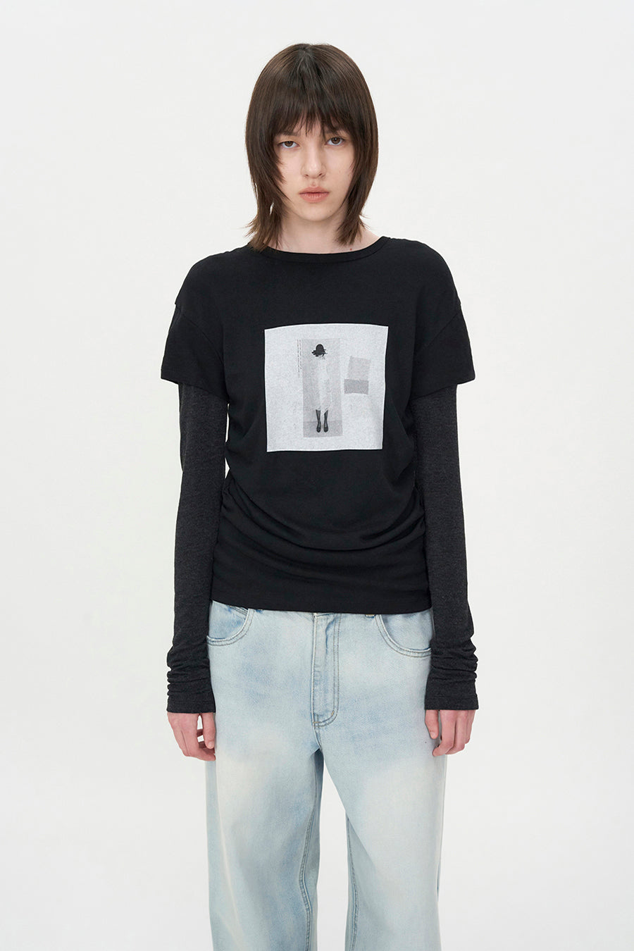 Archiving Draping Long Sleeve BLACK