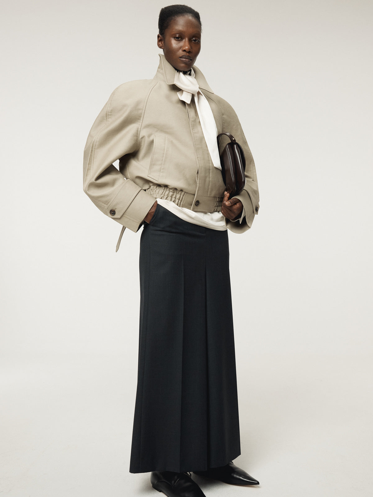 REGLAN SLEEVES COTTON JUMPER (LIGHT TAUPE)