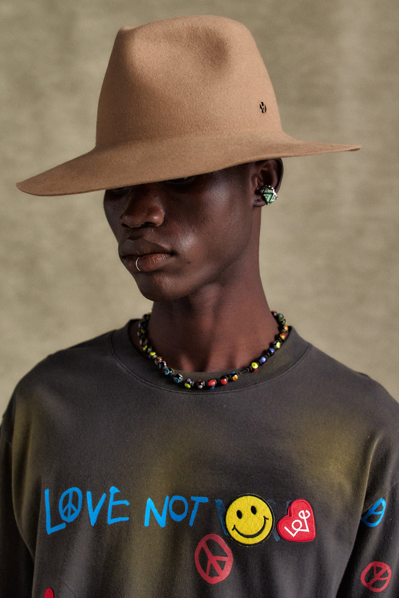 UNISEX LOVE L/S T-SHIRTS atb1254u (CHARCOAL)