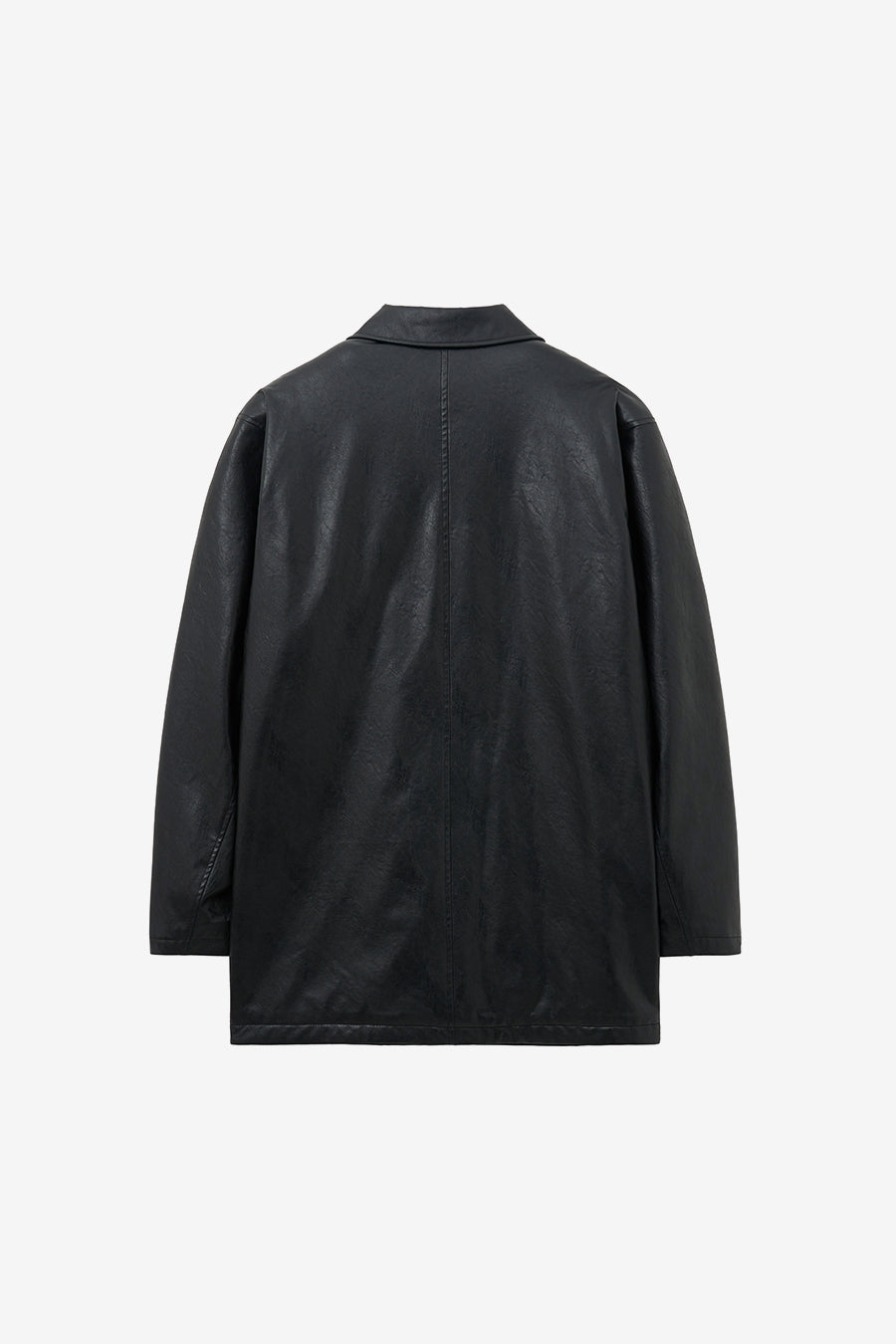Powe Leather Car Coat BLACK