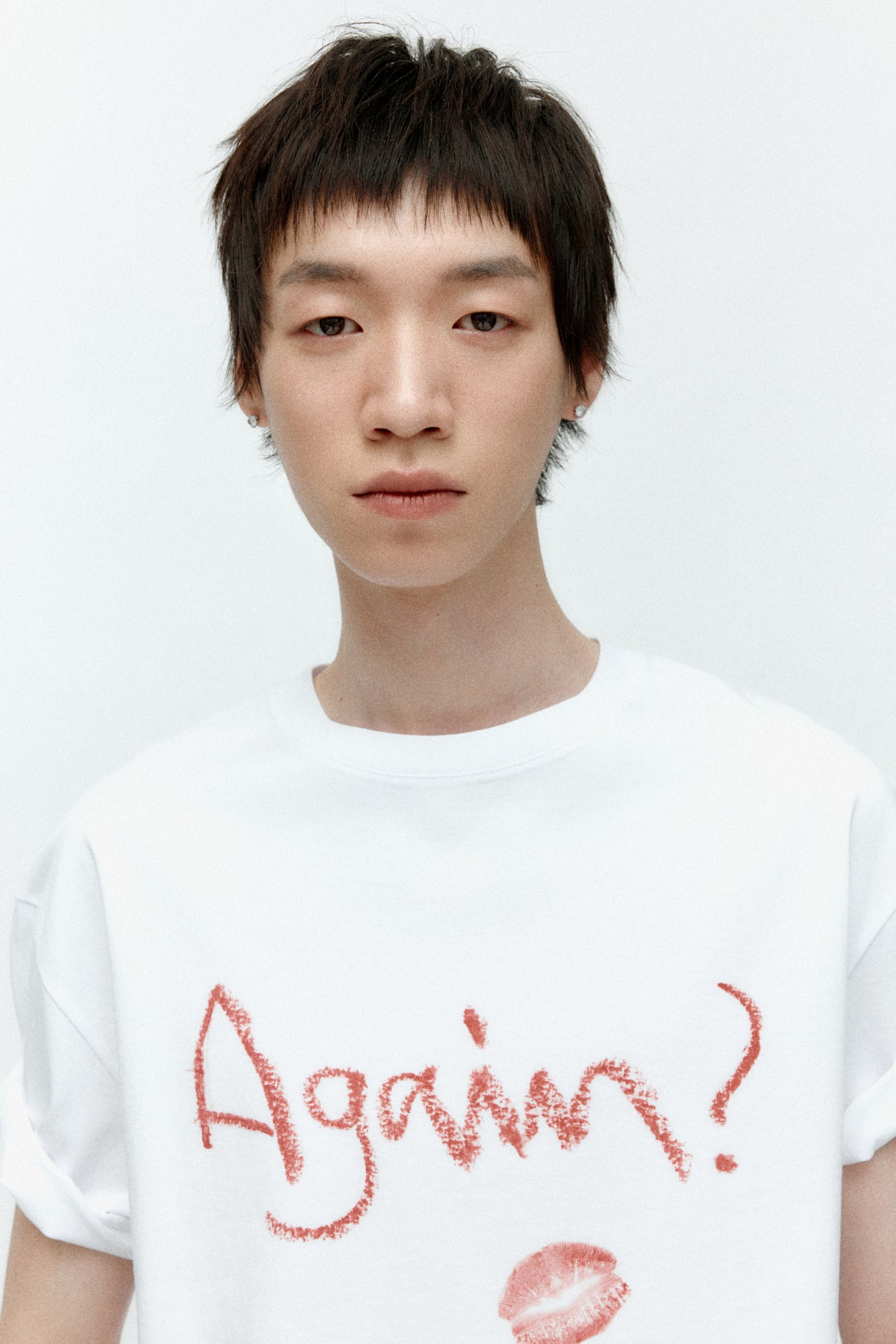 (ESSENTIAL) UNISEX AGAIN LIP T-SHIRT atb1406u(WHITE)