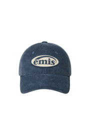 RUBBER PATCH CORDUROY BALL CAP - ASH BLUE