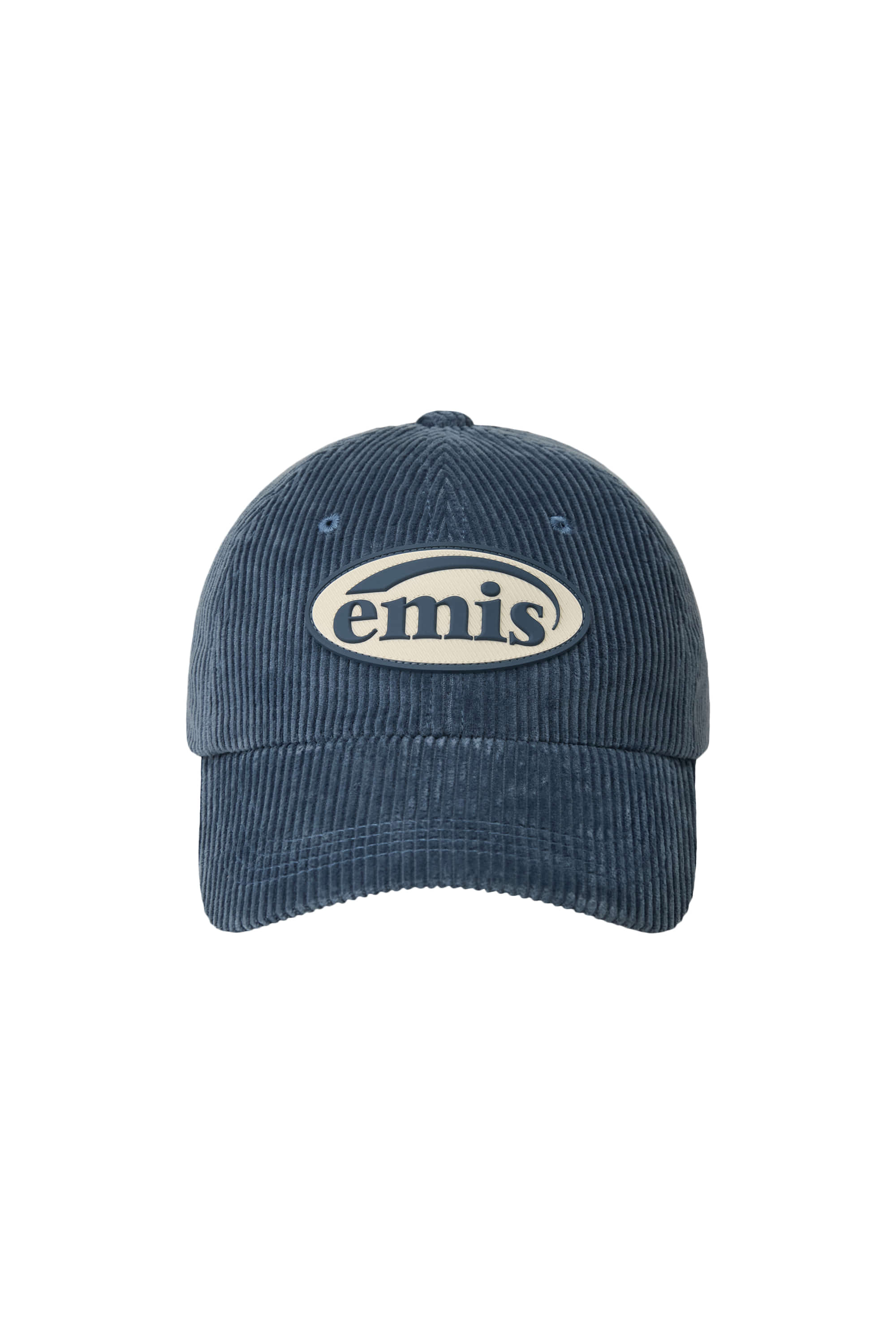 RUBBER PATCH CORDUROY BALL CAP - ASH BLUE