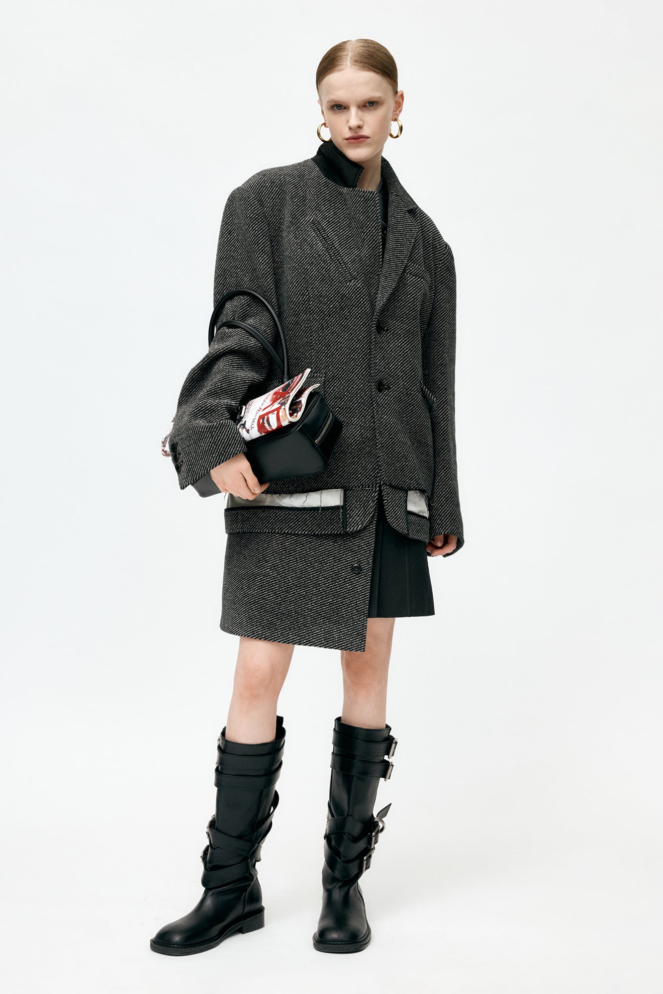 [Restock] LAYERED STRAP BOOTS aaa483w(BLACK)