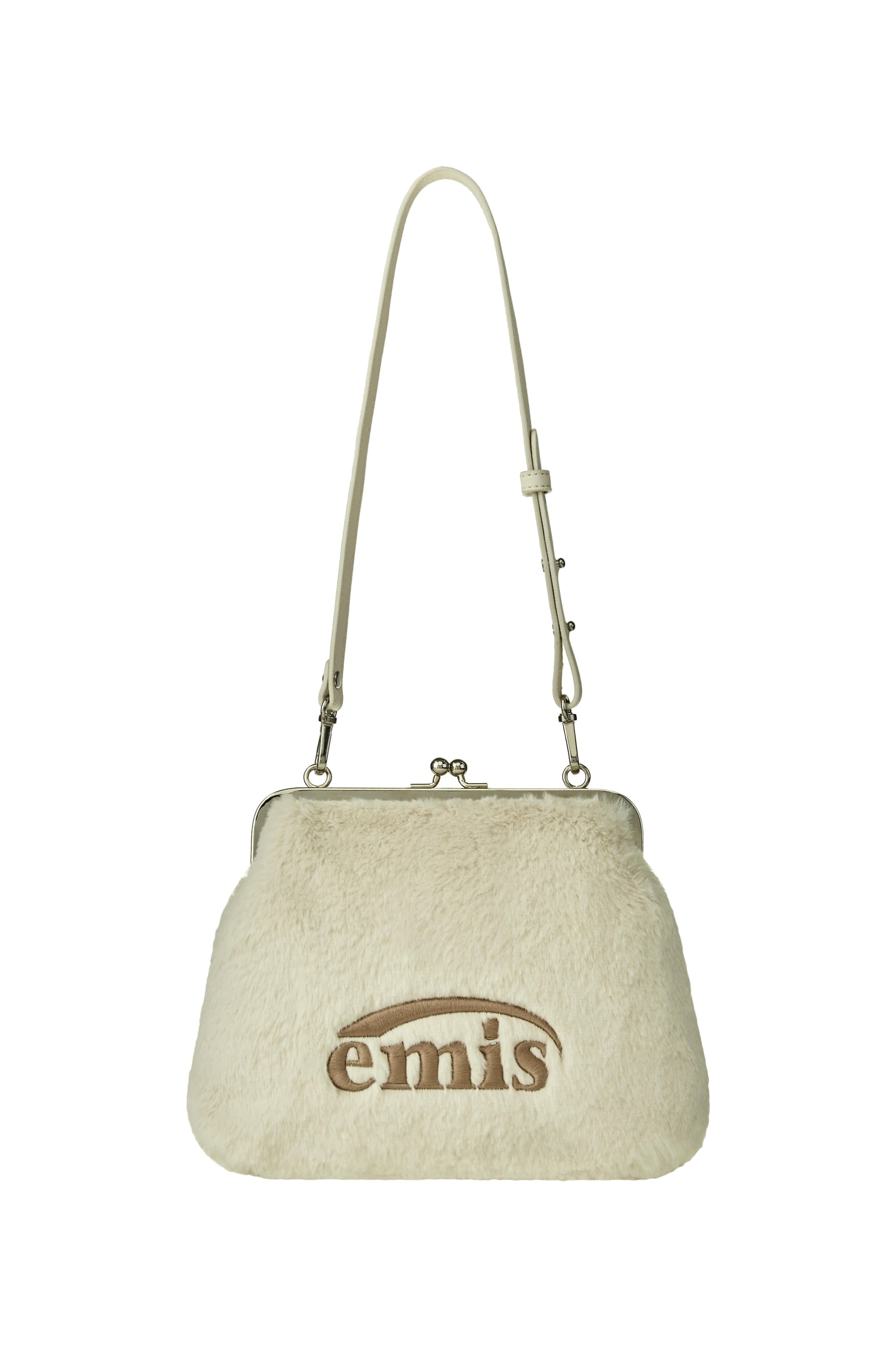 FUR FRAME PURSE BAG - BEIGE