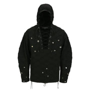 LACE-UP ANORAK HOODIE atb1141m(BLACK)