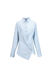 TWIST STRIPE SHIRTS atb1362w(BLUE)