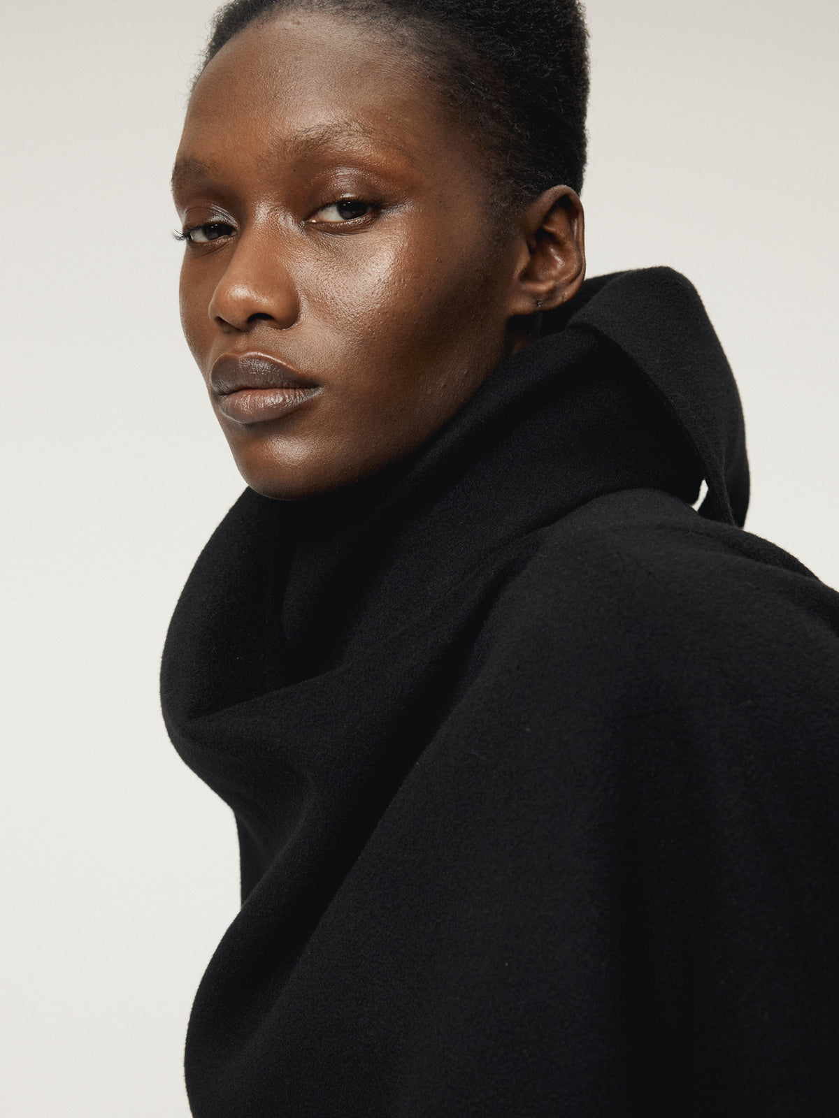 HANDMADE MUFFLER COAT (BLACK)