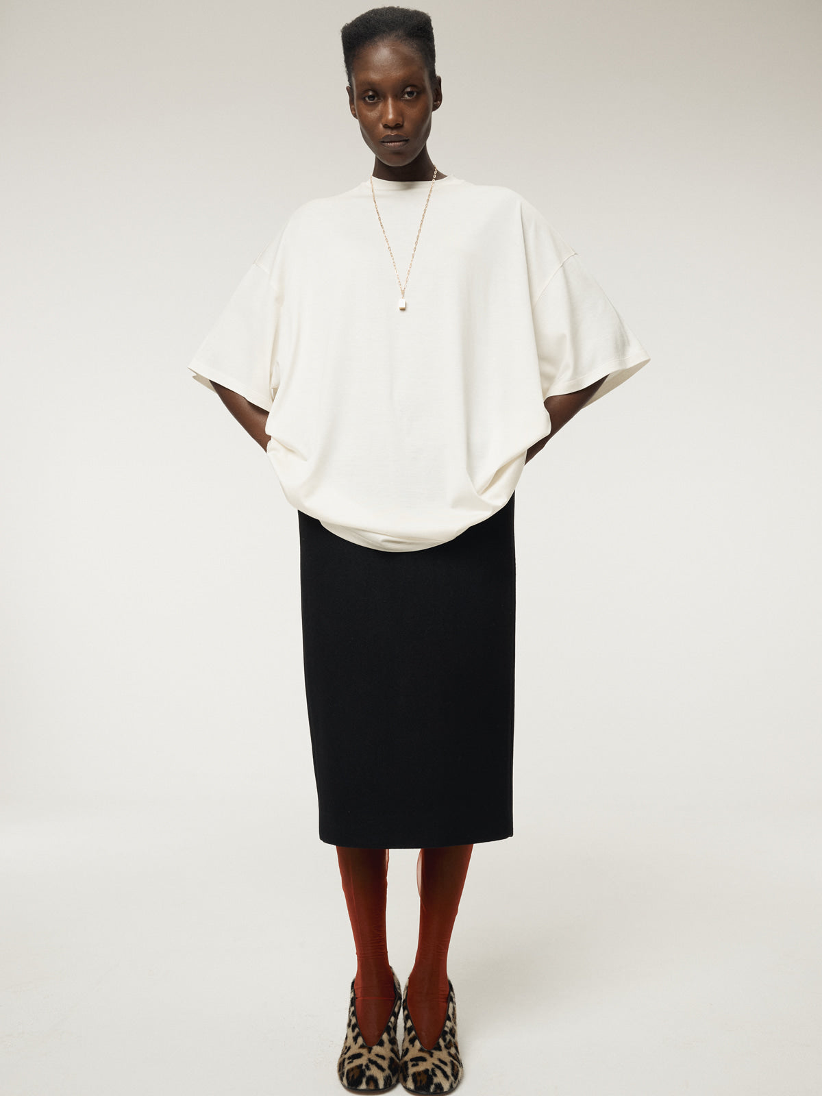 FLUID OVERSIZED T-SHIRT (IVORY)