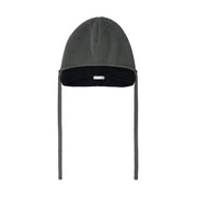 Layered Ear Cuff Beanie CHARCOAL