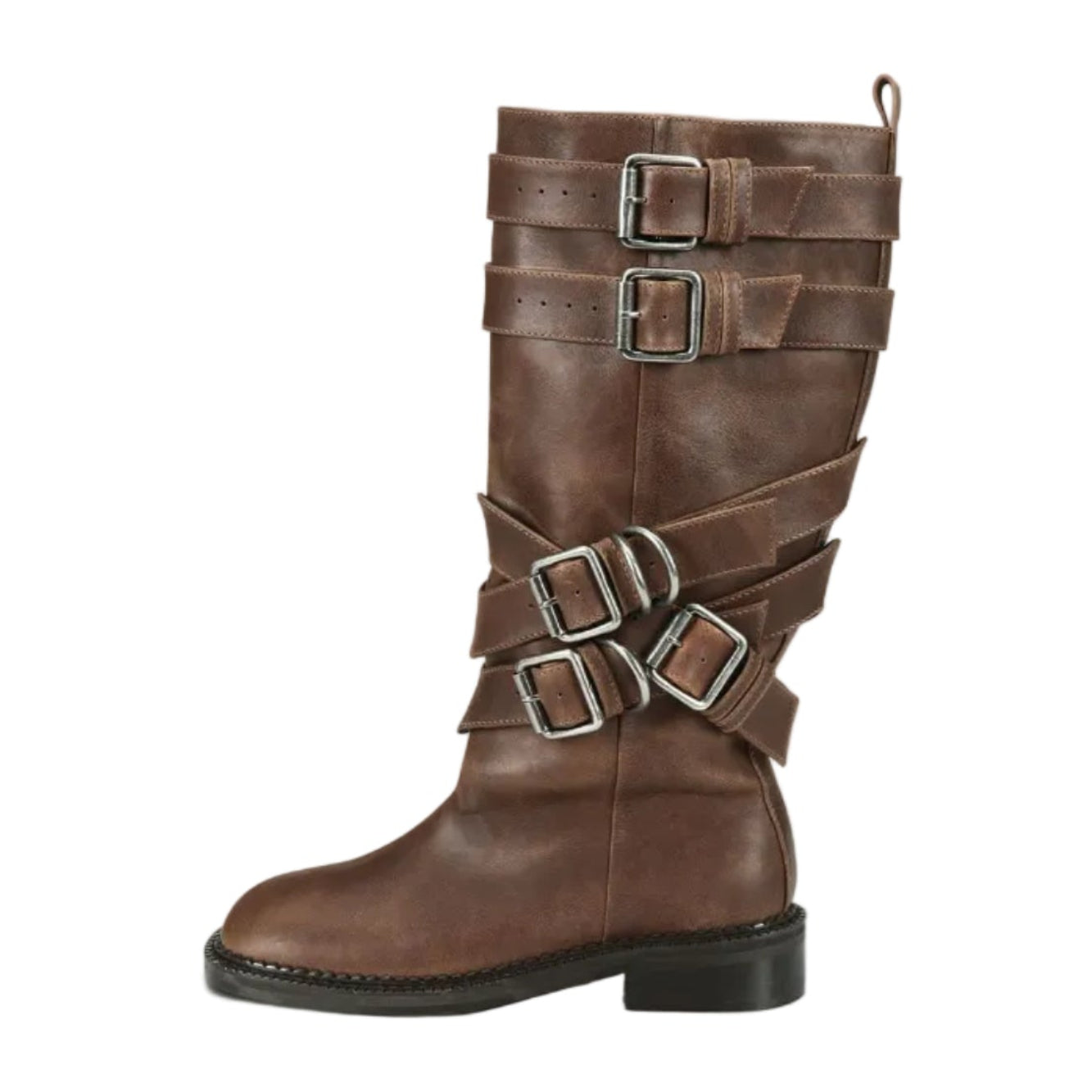 [Restock] LAYERED STRAP BOOTS aaa484w(BROWN)