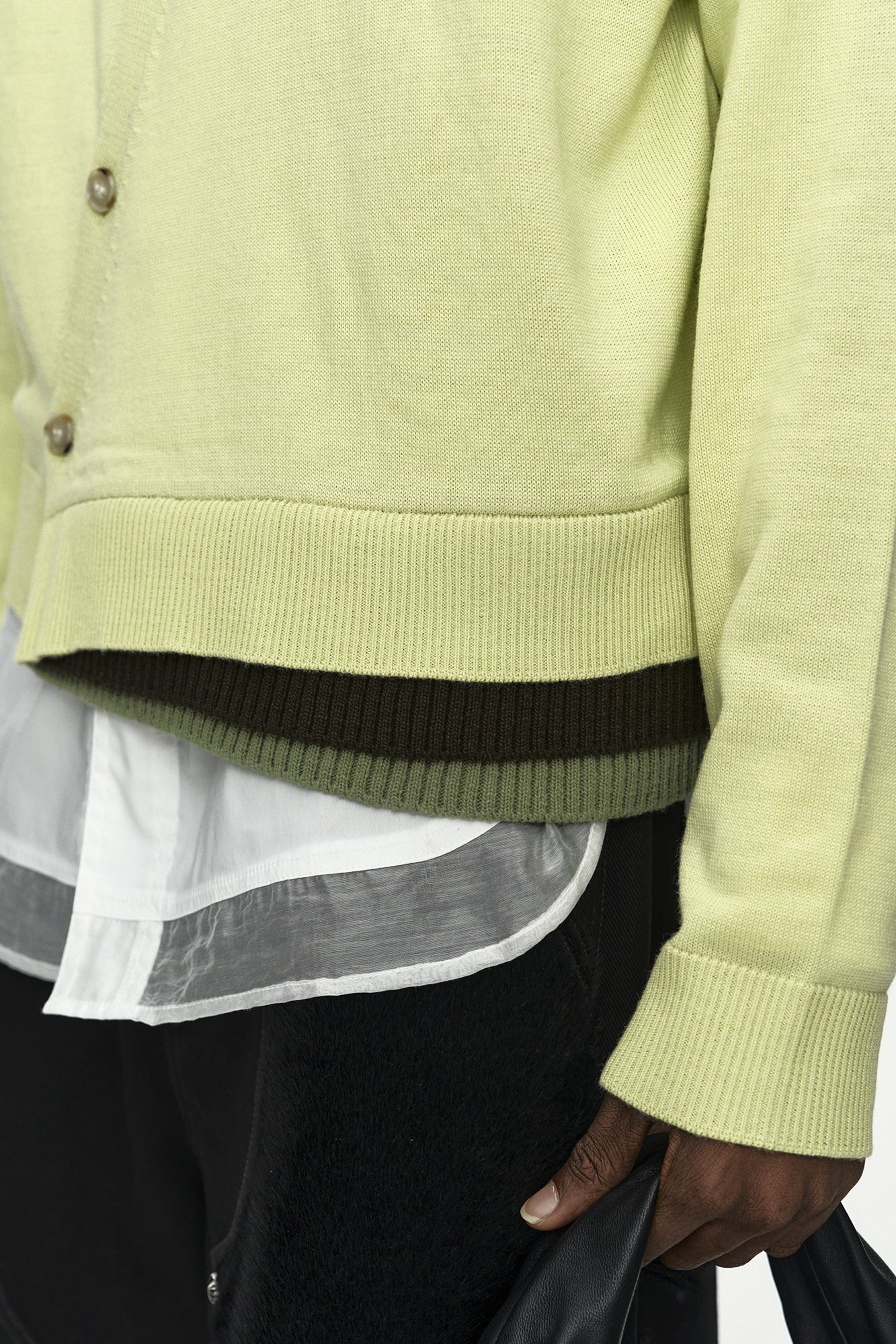 LAYERED COLLAR CARDIGAN atb1428m (LEMON)