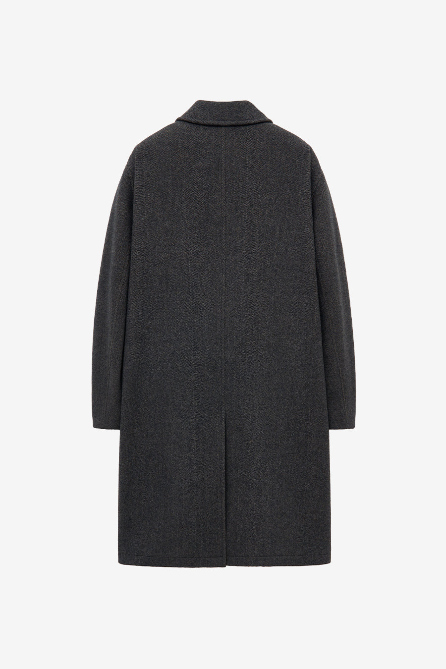 Wool Cashmere Car Coat BROWN HERRINGBONE