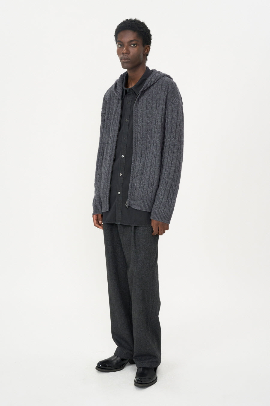 Wool Tapered Pants GREY