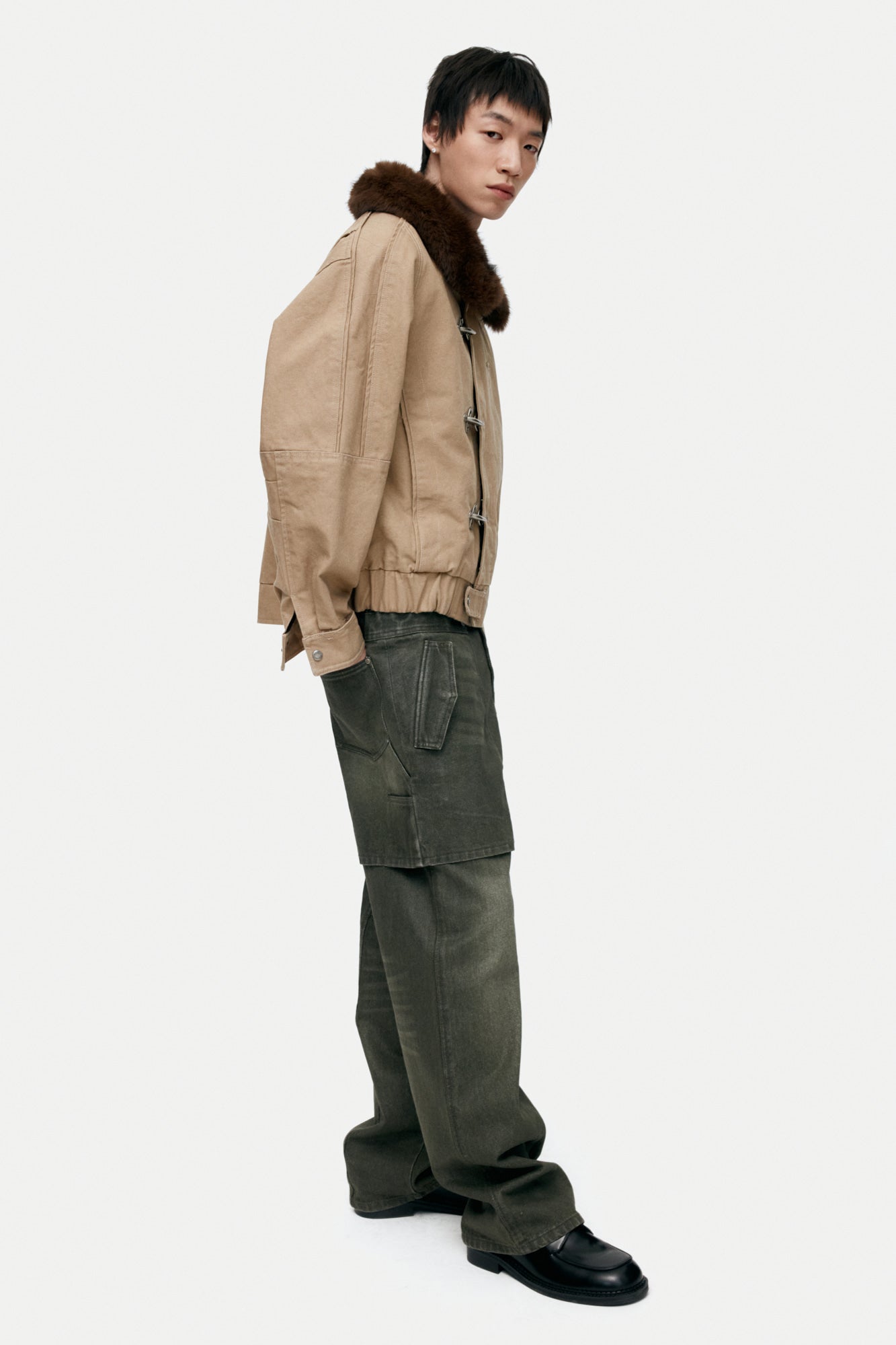 UNISEX ORTEGA WASHED COTTON JACKET awa712u (BEIGE)