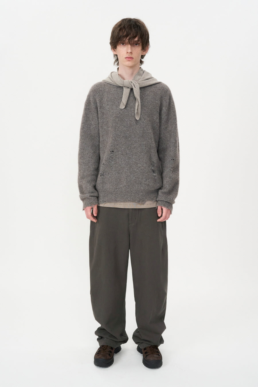 Insizeon Curved Pants Taupe Brown