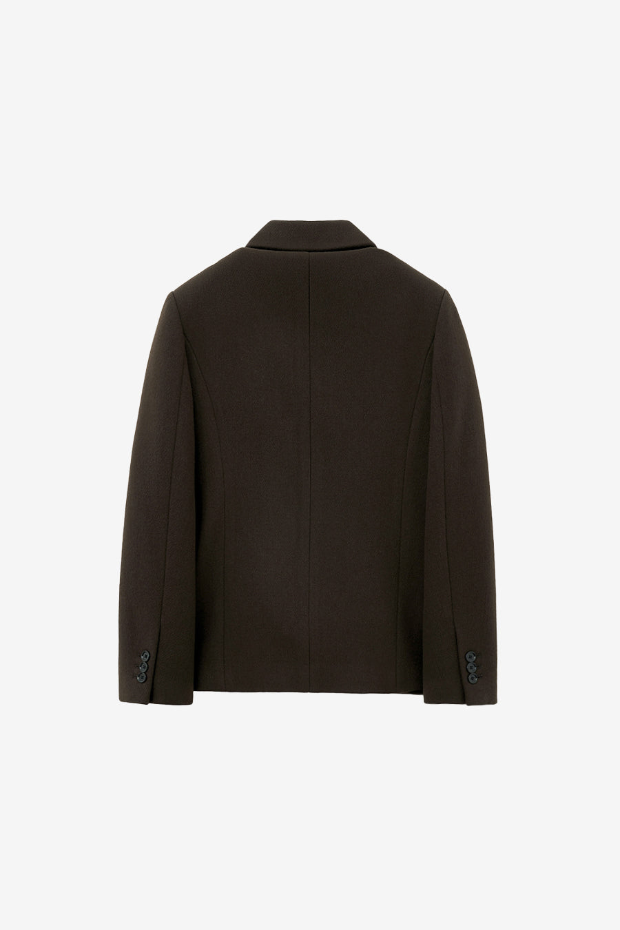 Wool Three-Button Blazer BROWN