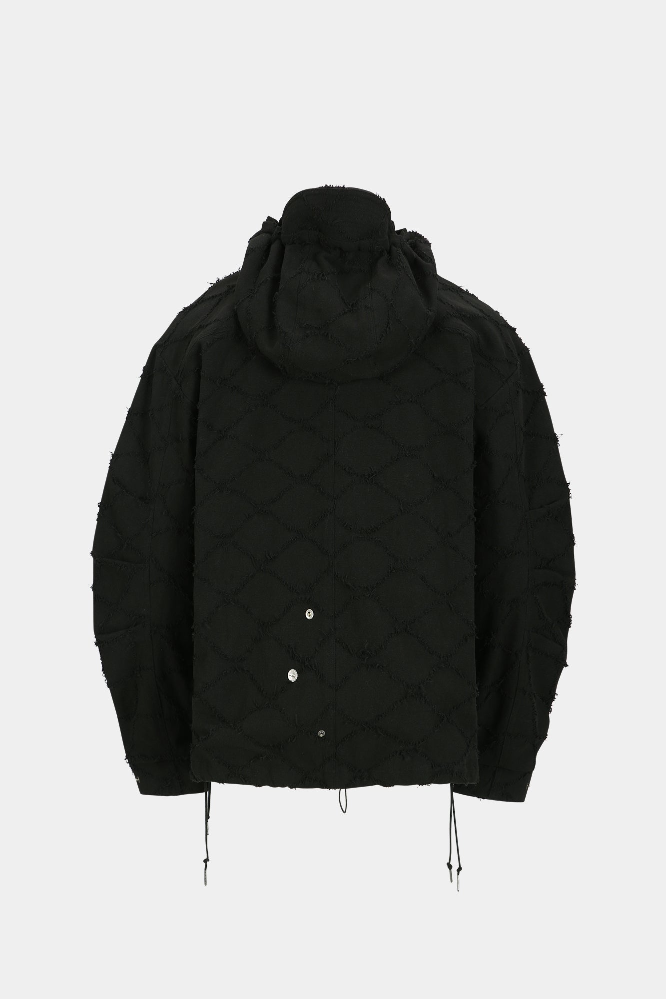 LACE-UP ANORAK HOODIE atb1141m(BLACK)