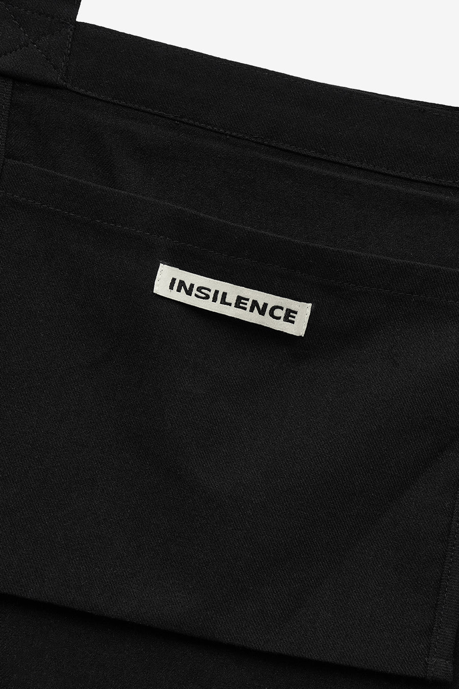 Sketch Applique Cotton Bag BLACK