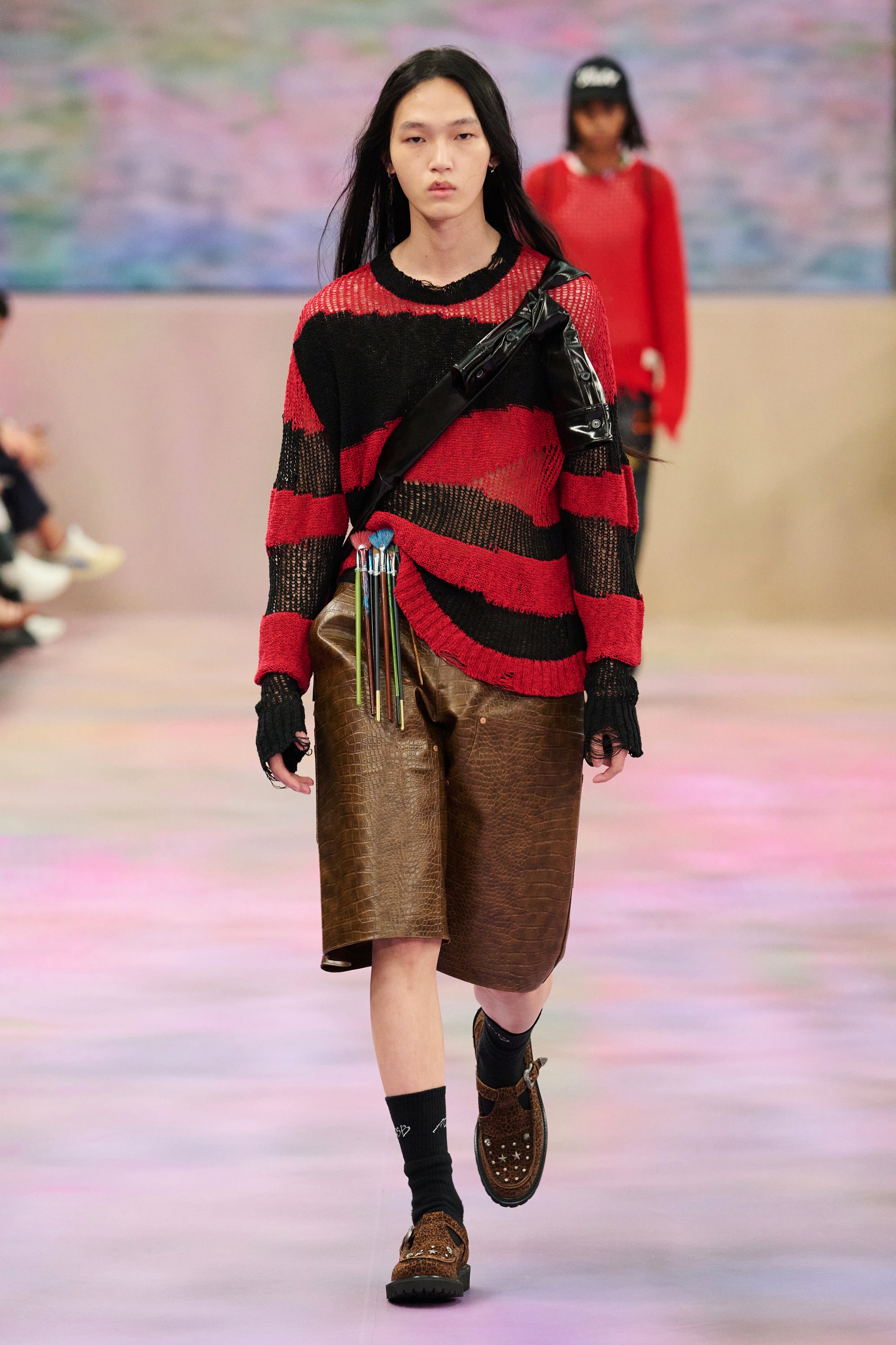 UNISEX WESTERN MARY JANE LOAFERS aaa465u(LEOPARD/BROWN)