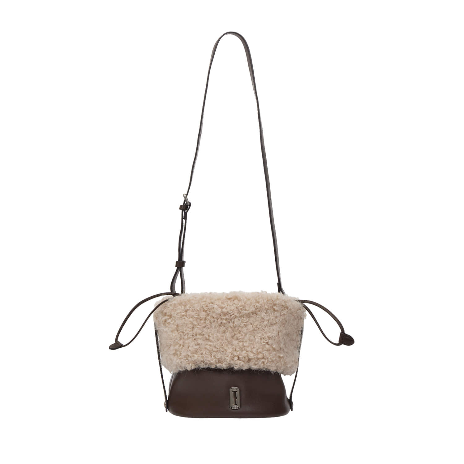 Perfec Fuzzy Shoulder S Brown