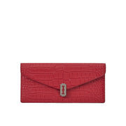 Occam V Long Wallet Croco Ruby Red