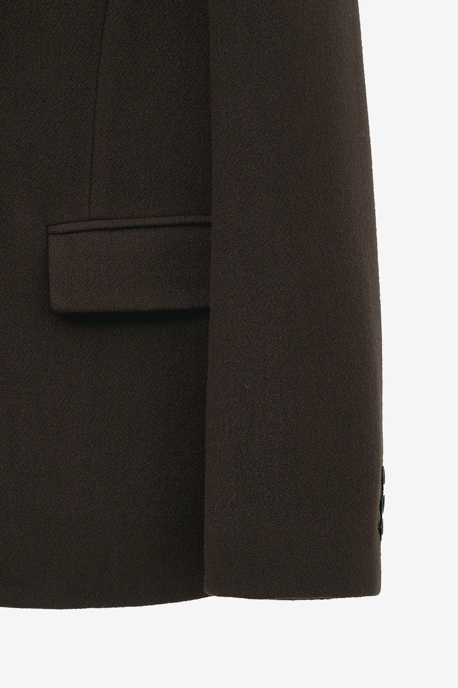 Wool Three-Button Blazer BROWN