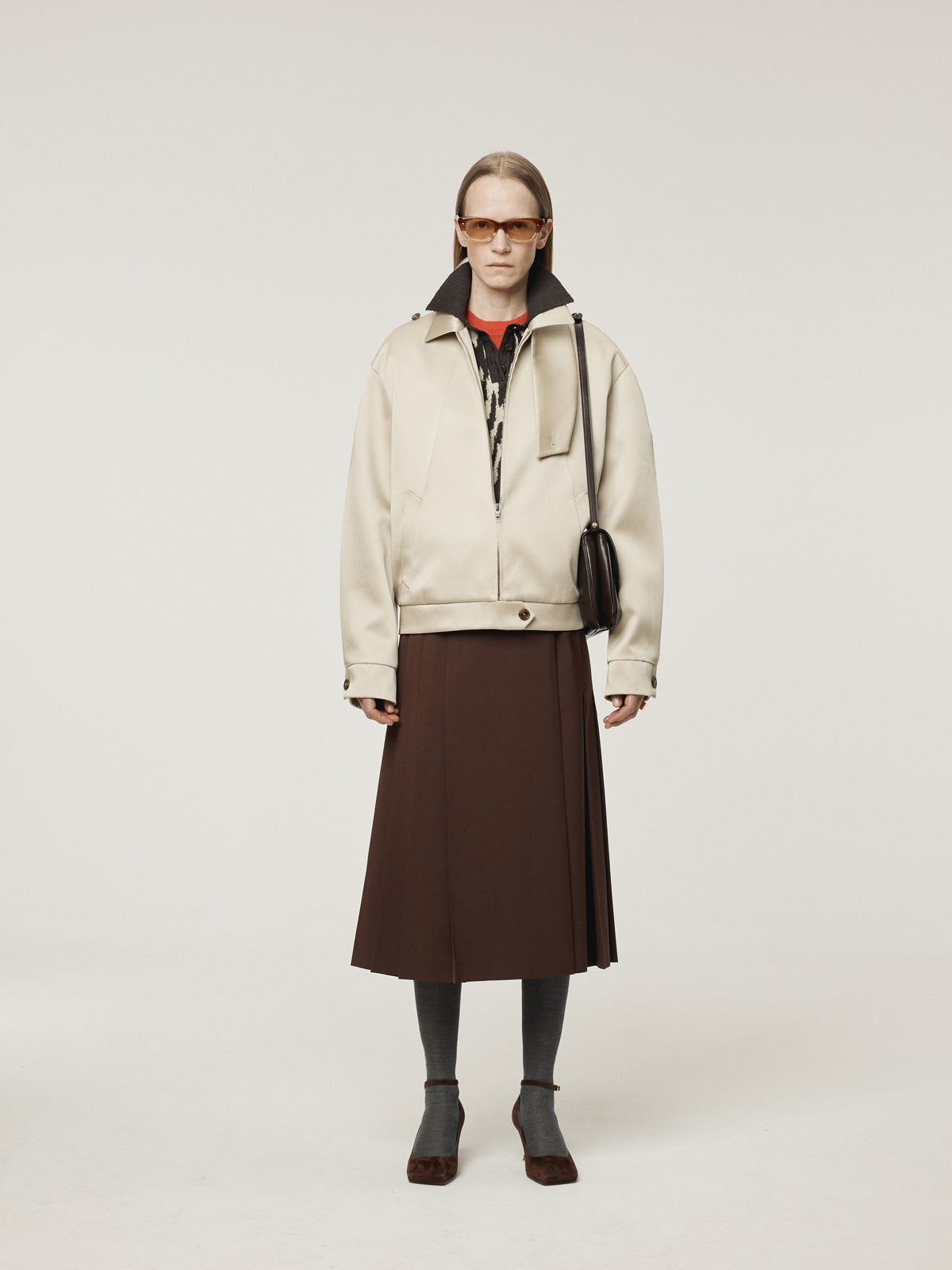 DOUBLE SATIN JUMPER (SAND BEIGE)