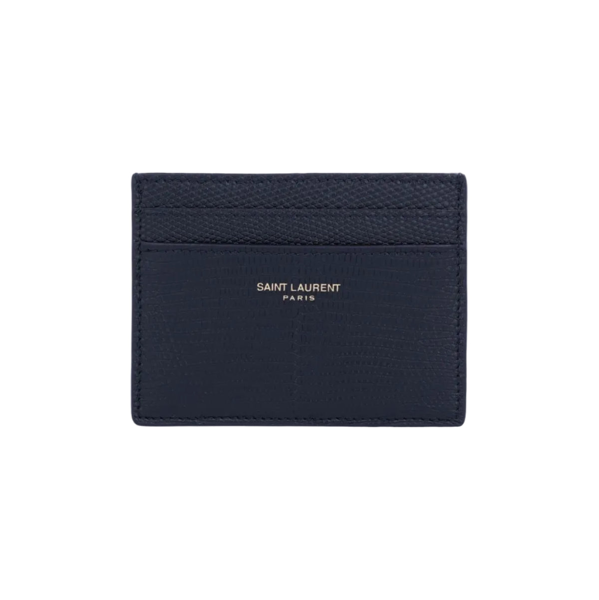 Saint Laurent Signature Logo Card Holder - Deep Galaxy / 370779EAAX24597