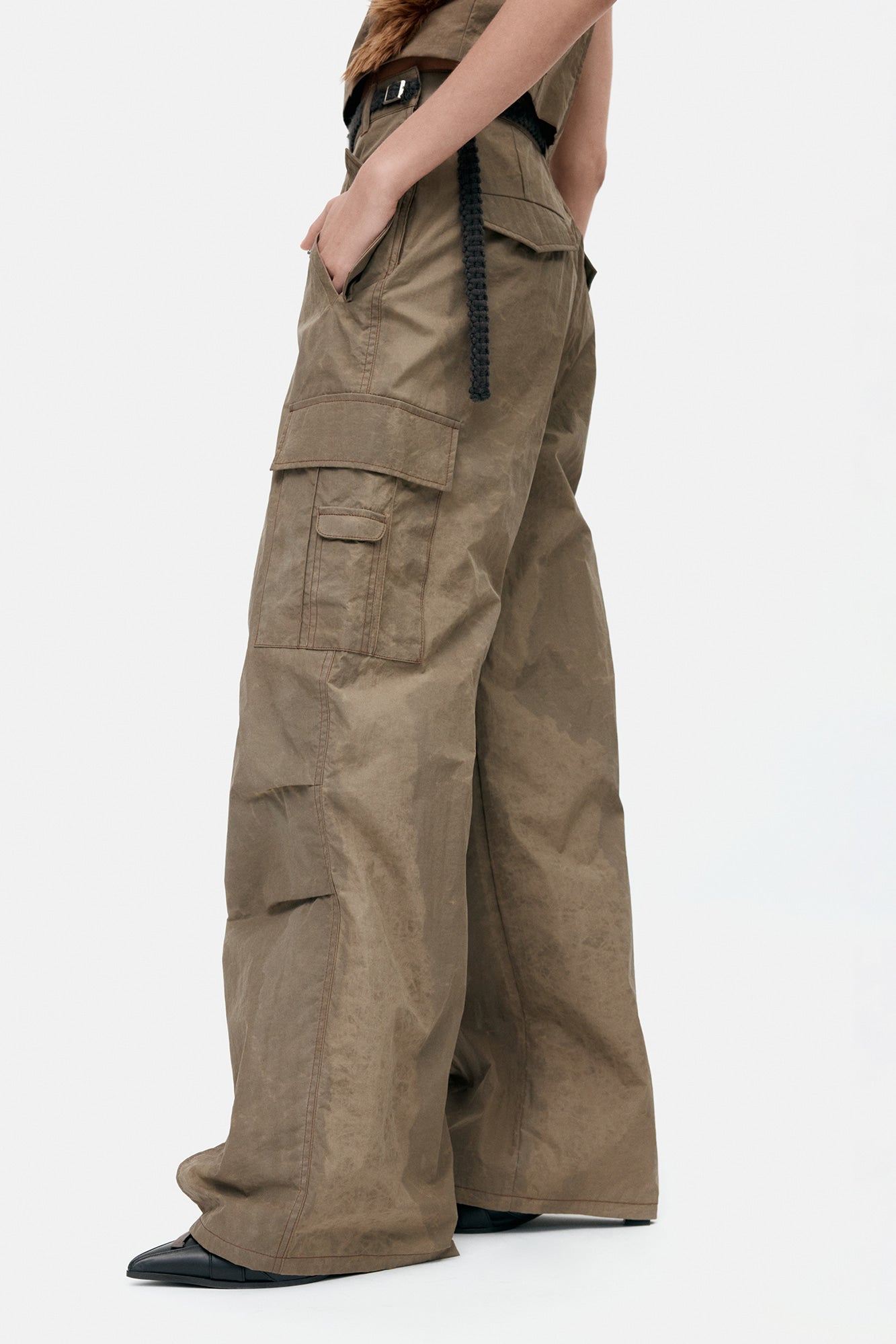 CARGO WRAP PANTS apa843w (TAUPE)