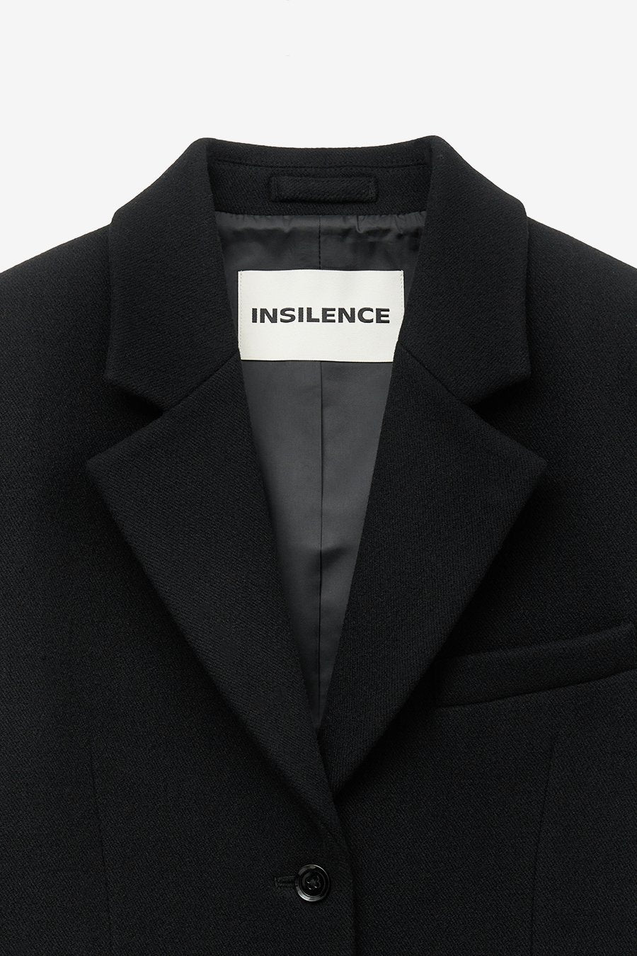 Wool Three-Button Blazer BLACK