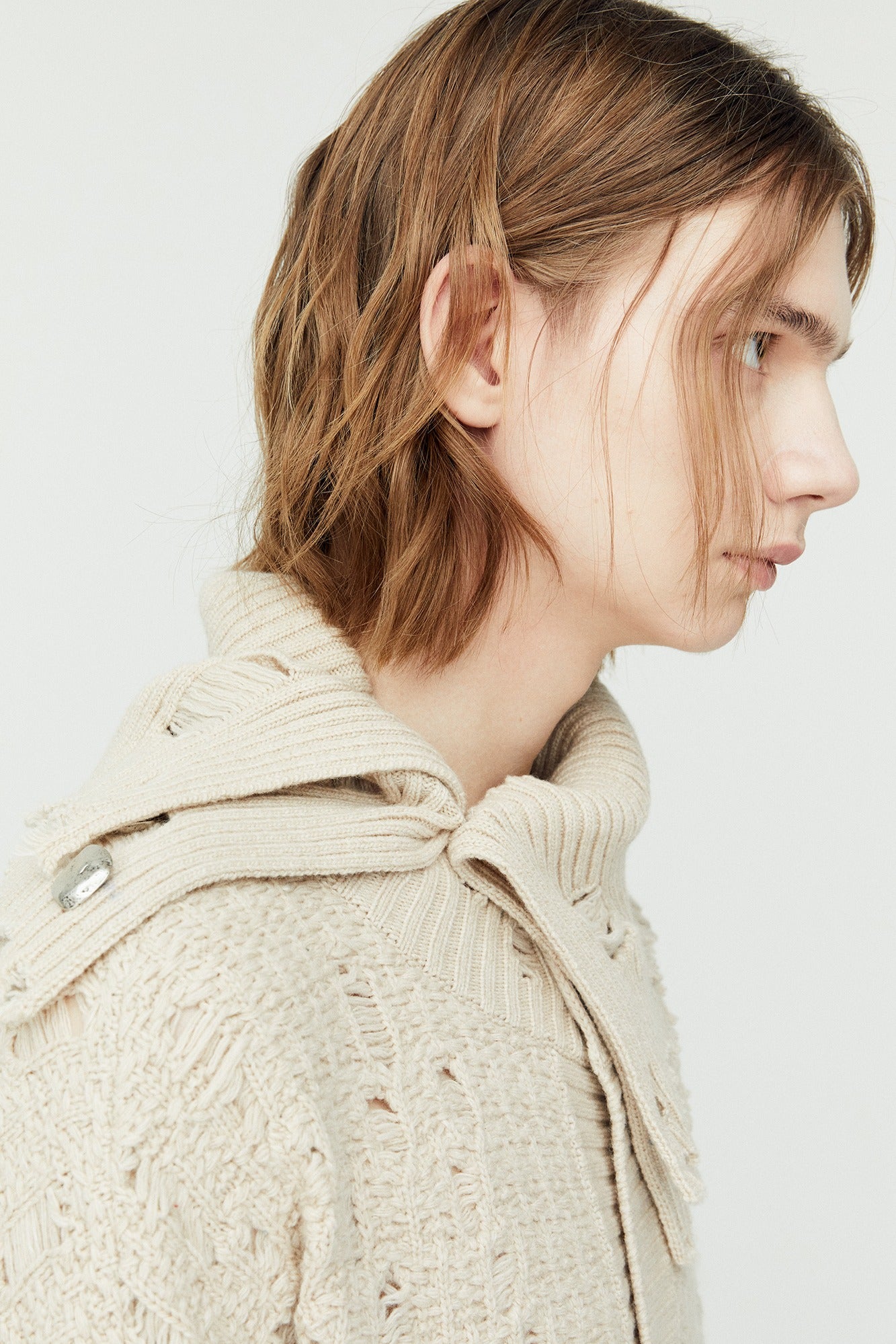 UNISEX ROGHEN WOOL NECK WARMER aaa421u (BEIGE)