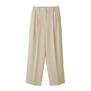 DOUBLE PLEATED WIDE PANTS (CREAM)