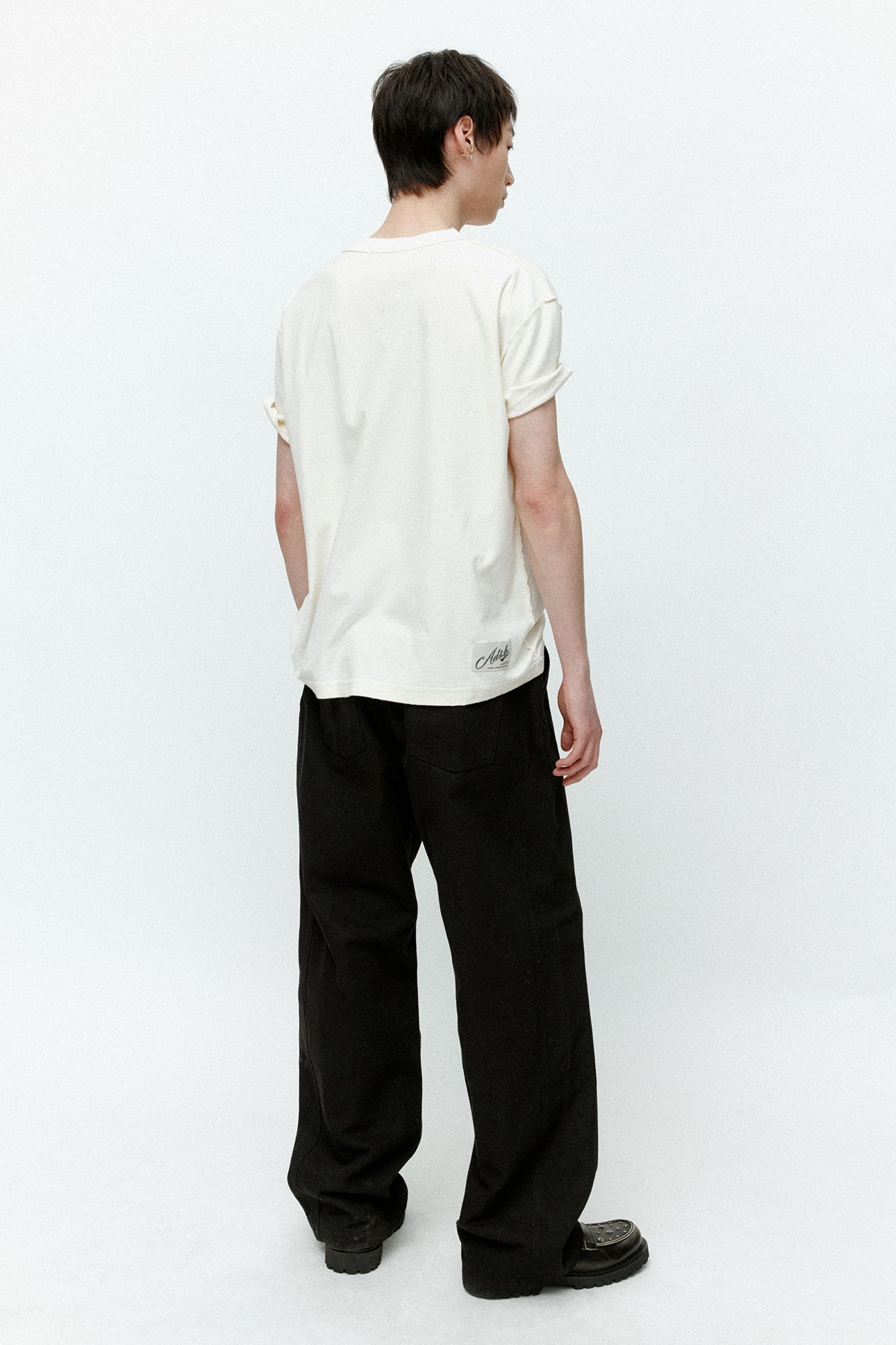 UNISEX HEART MESSAGE T-SHIRT atb1251u (ECRU)