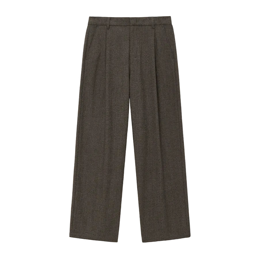 Wool Tapered Pants BROWN