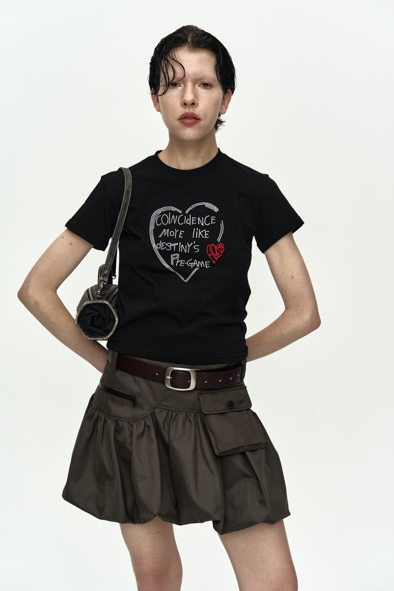 CARGO BALLOON SKIRT apa897w (CHARCOAL)