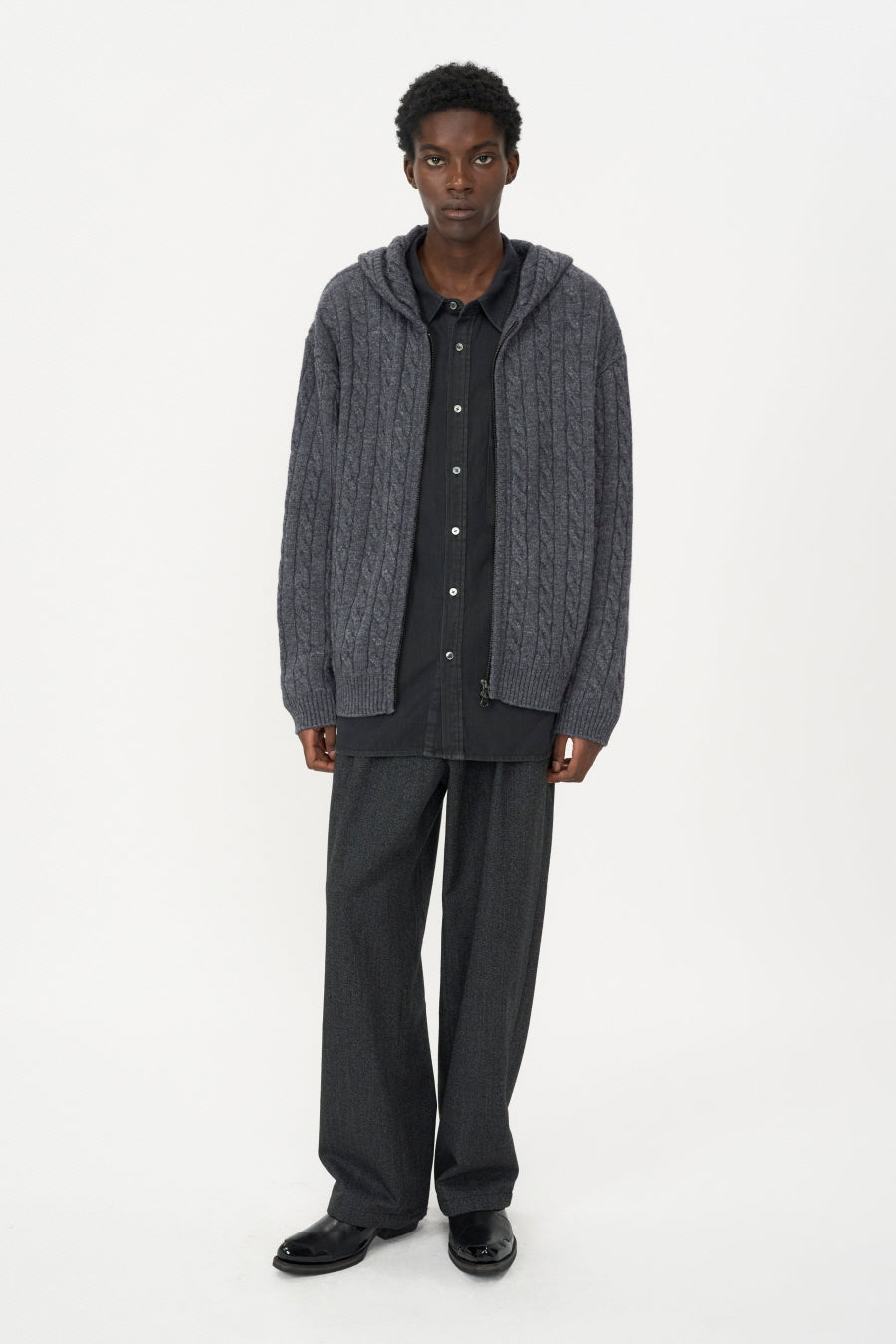 Wool Tapered Pants GREY