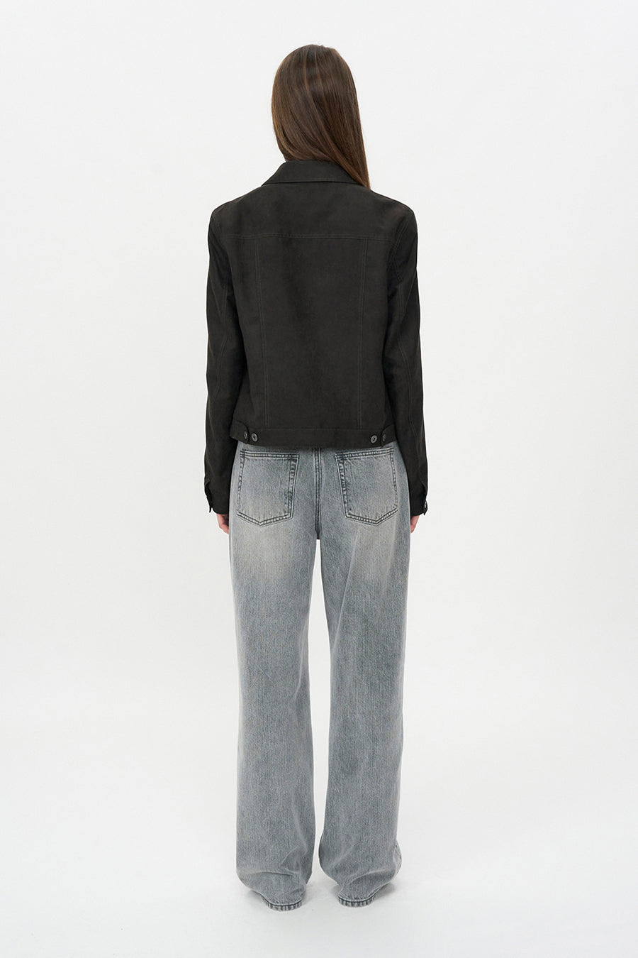 Broken Twill Straight Jeans LIGHT GREY