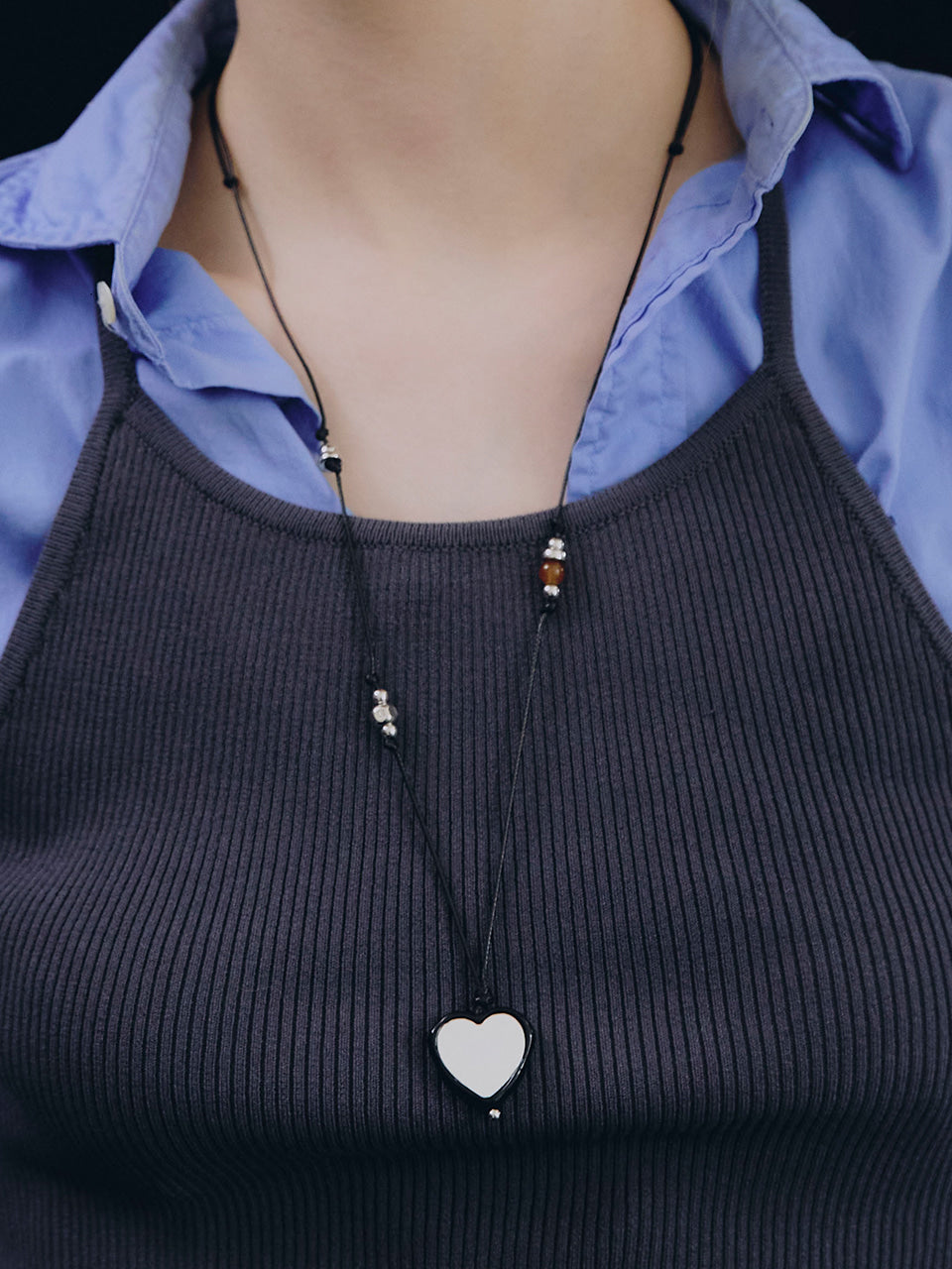 Mirage Heart String Necklace_VH2579NE005M