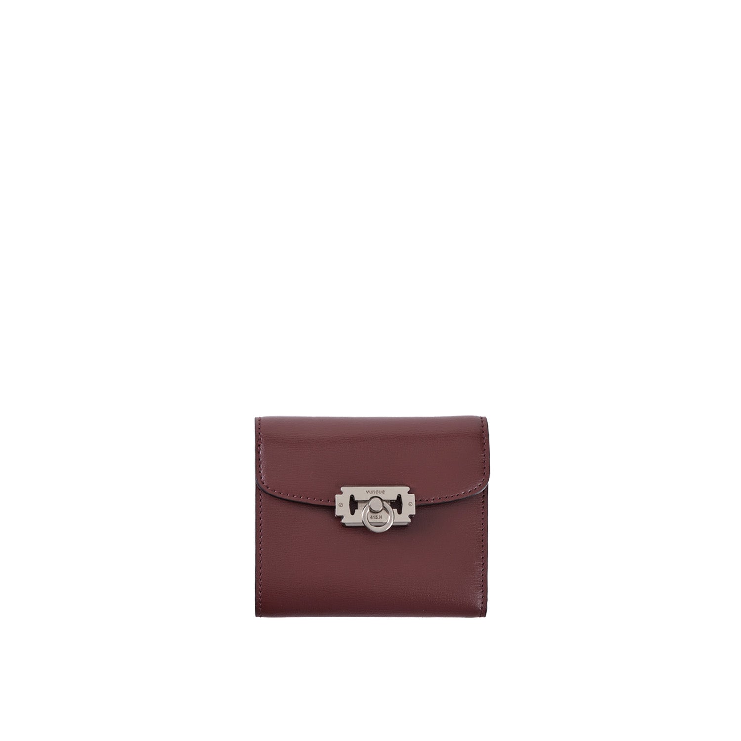 Occam Ring Square Half Wallet Currant Burgundy