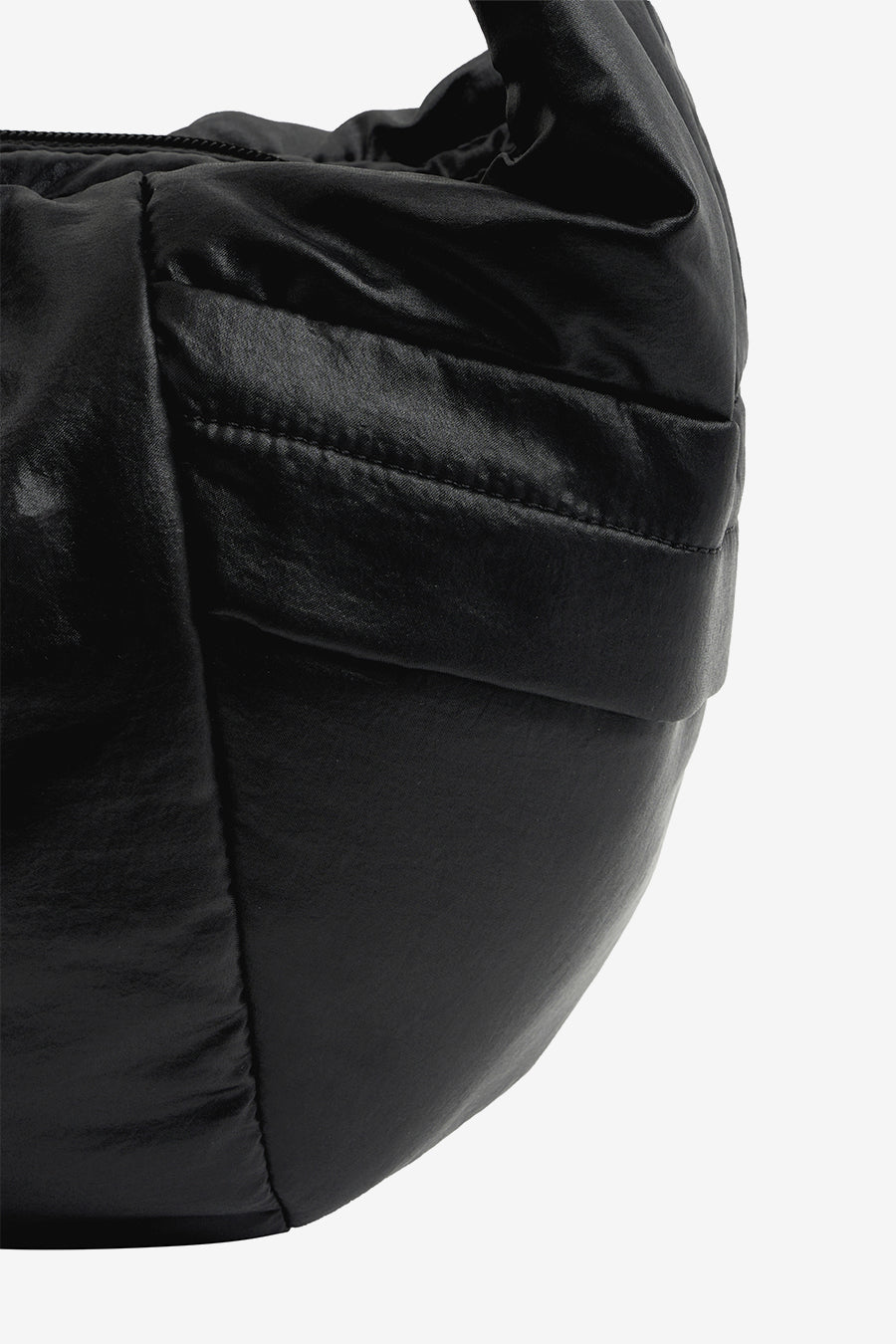 Glossy Croissant Bag BLACK