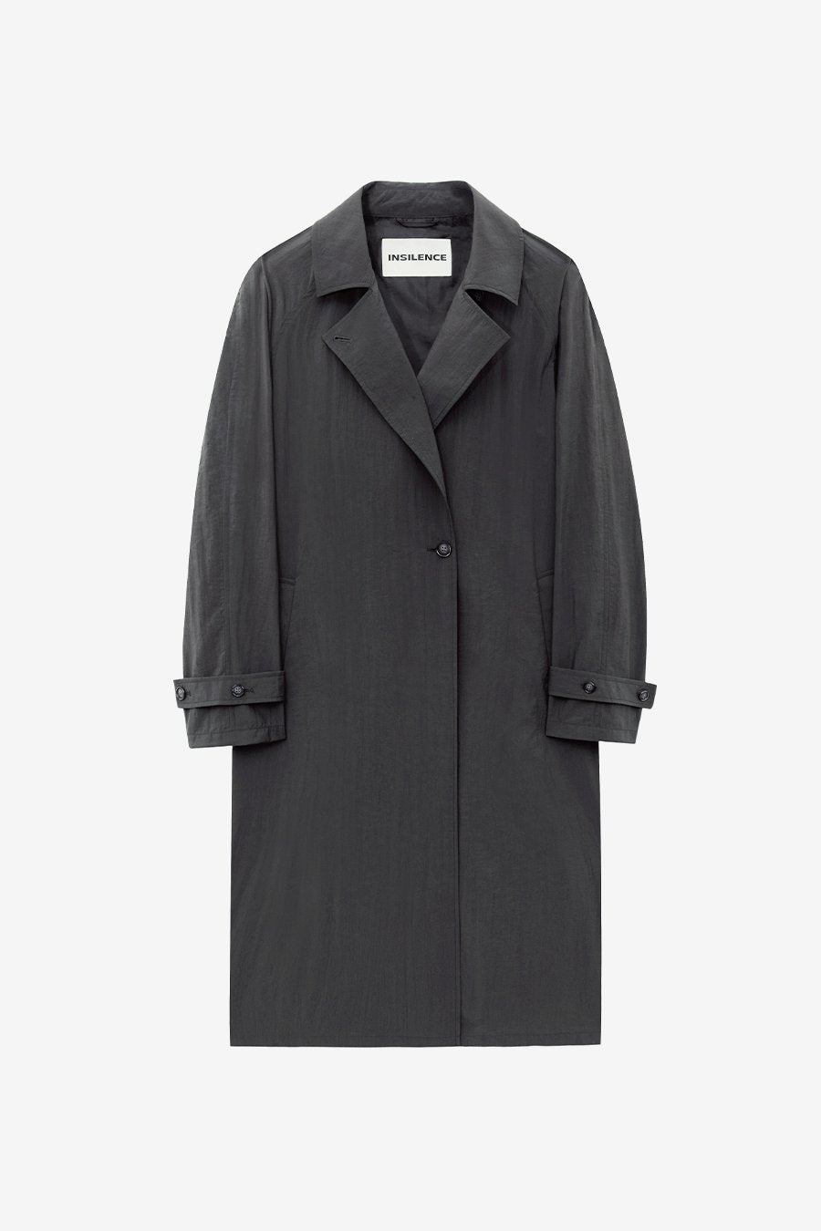 Sheer Nylon Trench DARK GREY